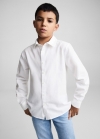 Mango Camisa regular fit algodón - Blanco