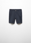 Mango Bermudas slim fit chino algodón - Azul marino oscuro
