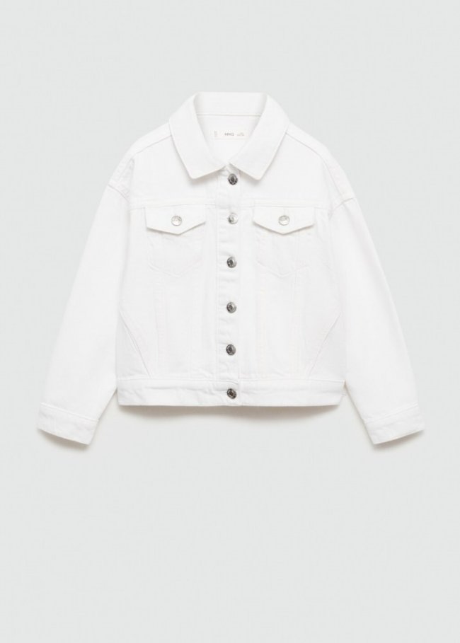 Mango Cazadora vaquera bolsillos - Blanco