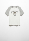 Mango Camiseta algodón estampada - Gris