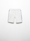 Mango Bermudas cintura elástica - Blanco roto