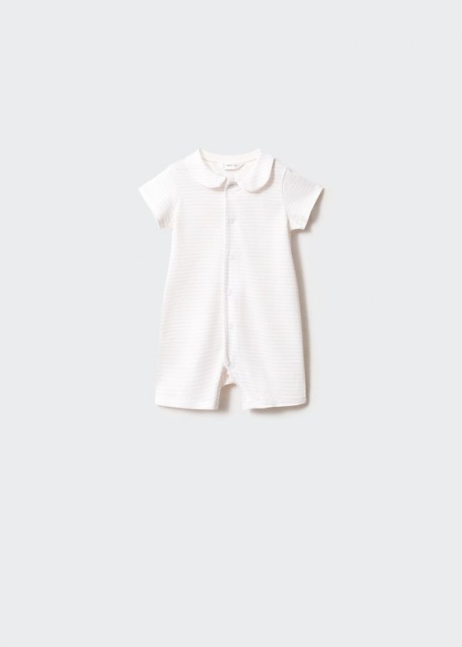 Mango Pijama body rayas - Rosa