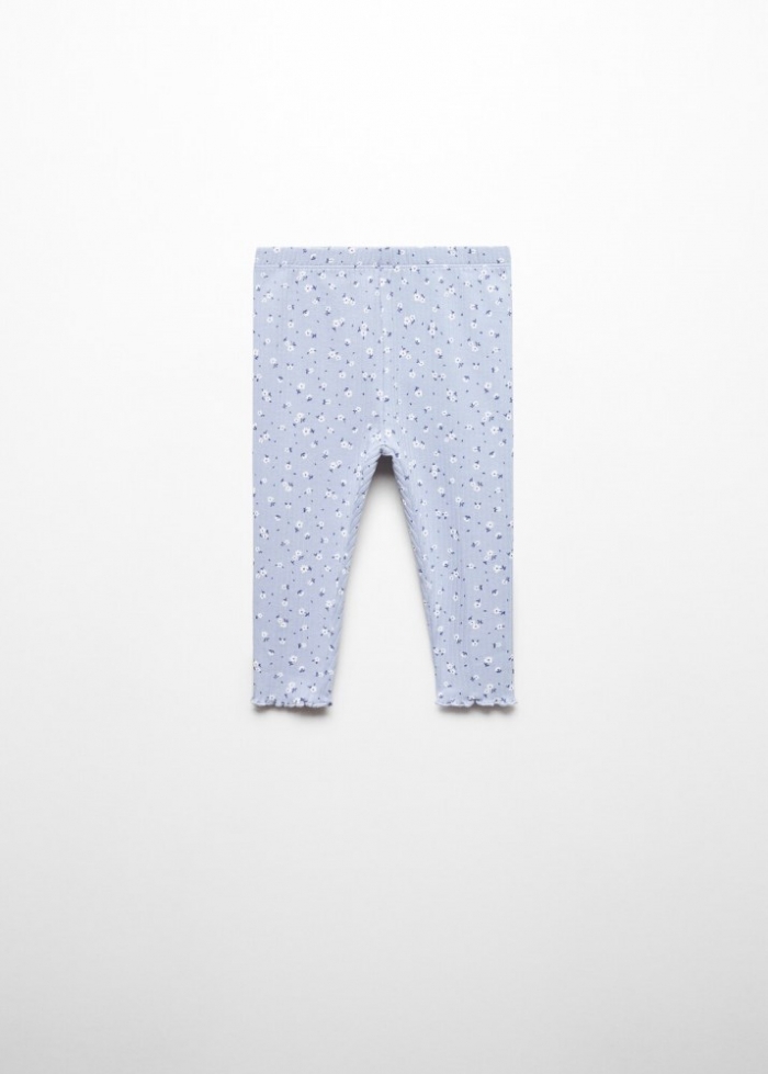 Mango Leggings estampado floral - Azul celeste