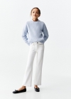 Mango Jeans flare bolsillos - Blanco