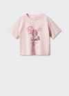 Mango Camiseta estampada Snoopy - Rosa claro
