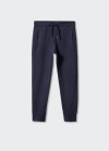 Mango Pantalón jogger algodón - Azul marino oscuro