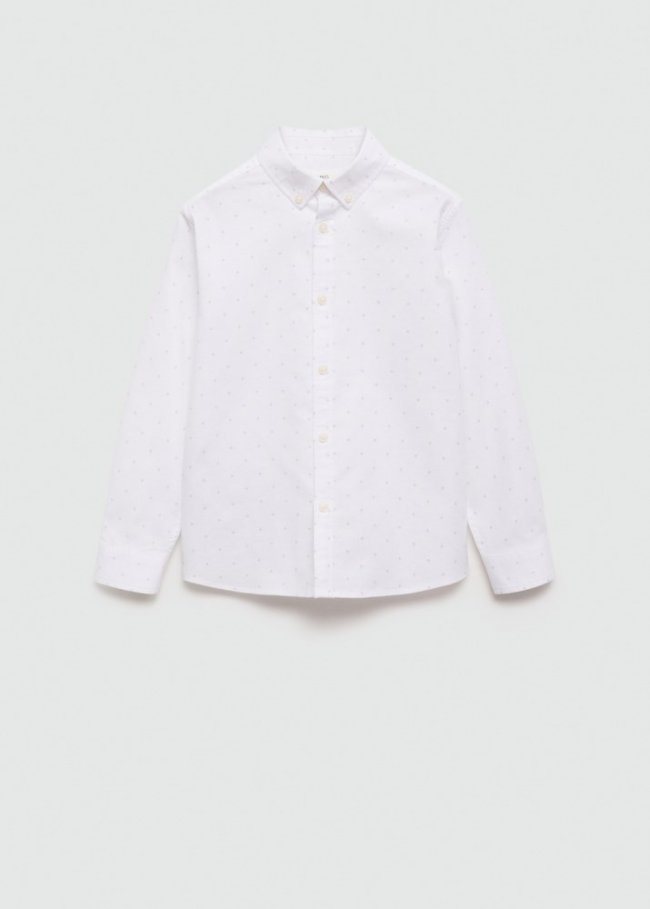 Mango Camisa Oxford algodón - Blanco