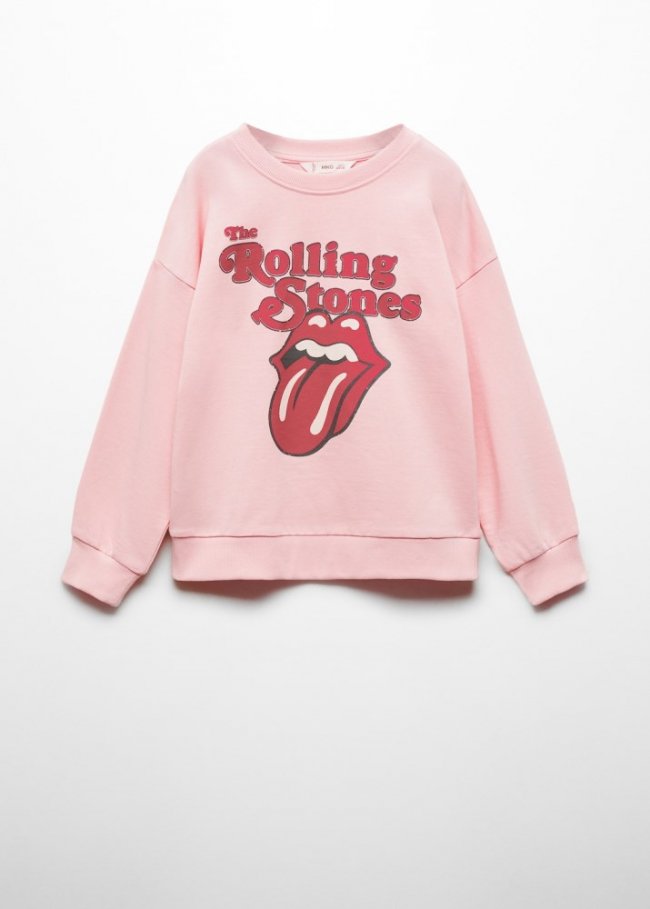 Mango Sudadera The Rolling Stones - Rosa claro