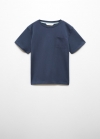 Mango Camiseta básica algodón - Azul marino oscuro