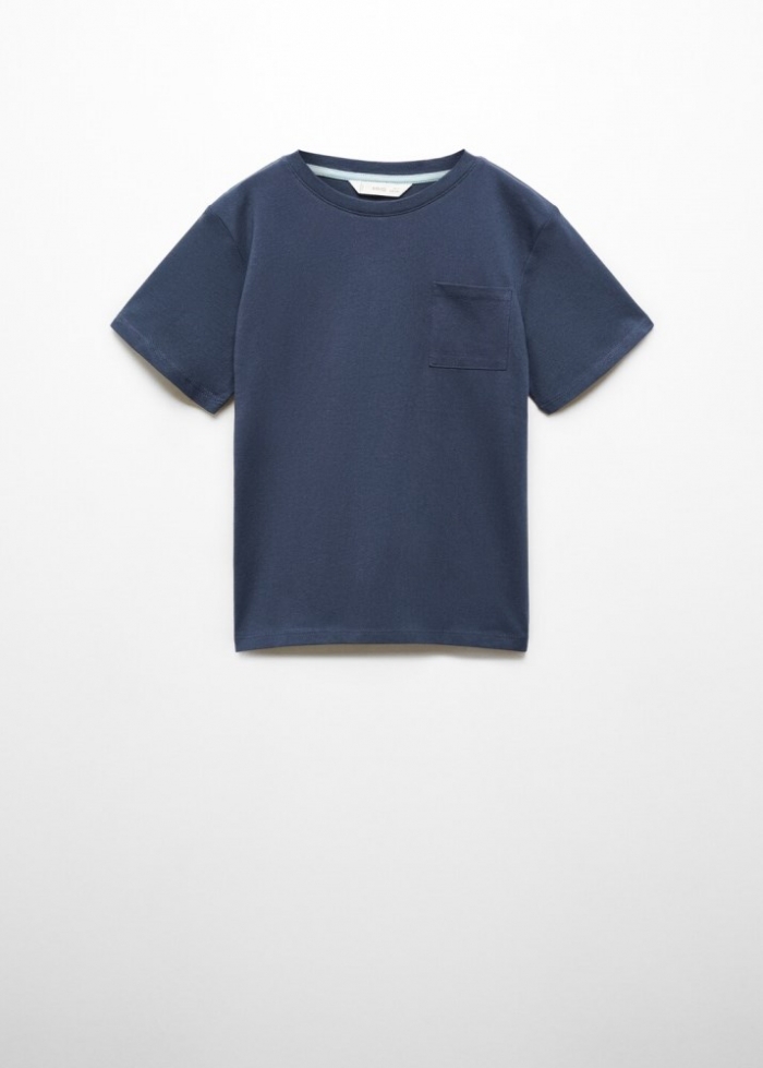 Mango Camiseta básica algodón - Azul marino oscuro