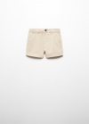 Mango Bermudas slim fit chino algodón - Beige