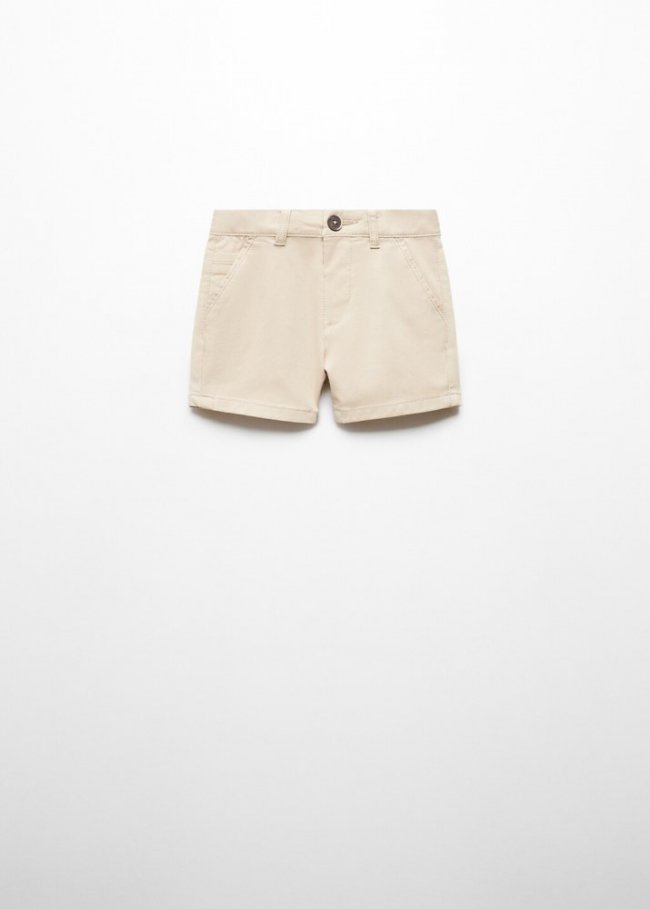 Mango Bermudas slim fit chino algodón - Beige