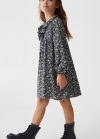 Mango Vestido estampado volantes - Negro