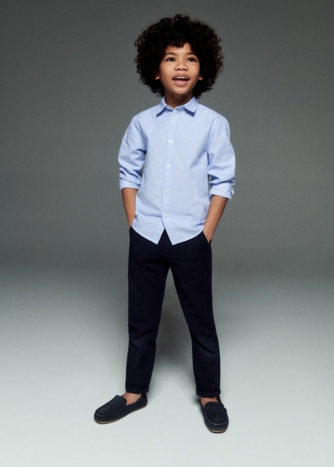 Mango Pantalón recto traje - Azul marino oscuro