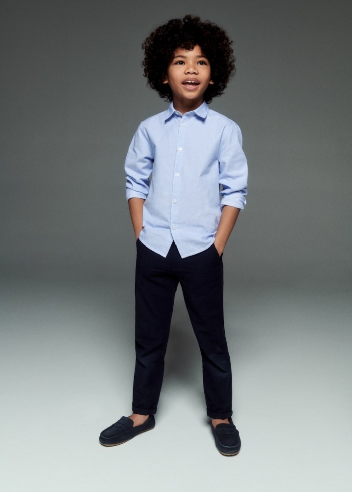 Mango Pantalón recto traje - Azul marino oscuro