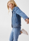 Mango Chaqueta vaquera bolsillos - Azul medio