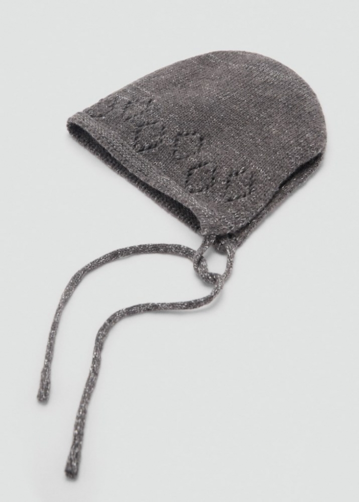 Mango Gorro punto lana - Gris medio vigoré