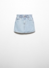 Mango Falda denim paperbag - Azul claro