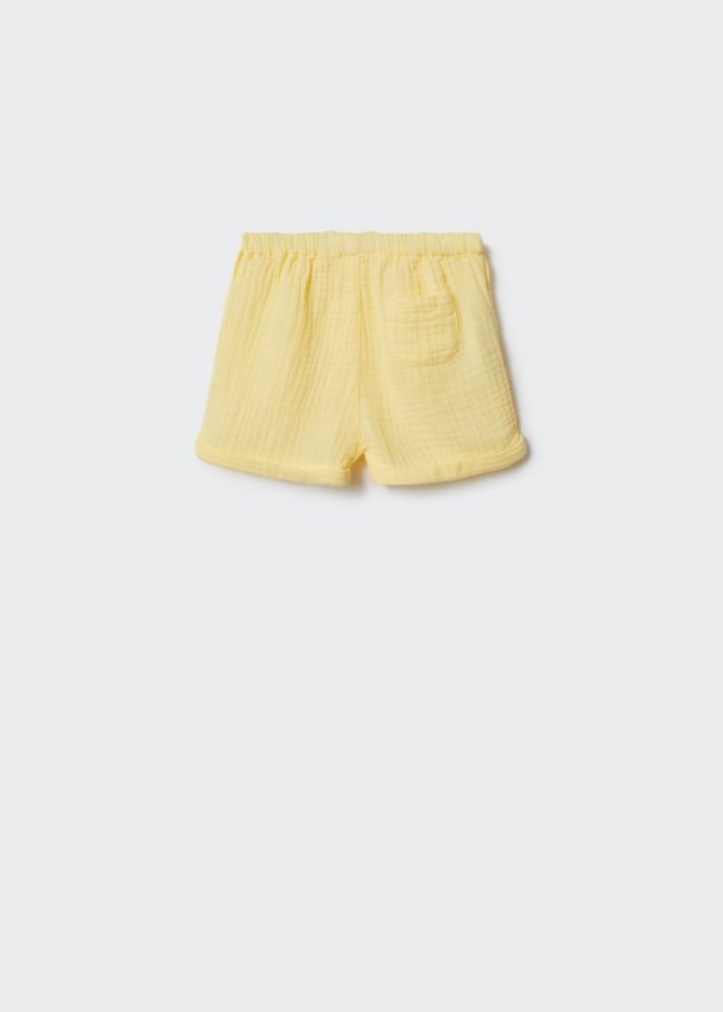 Mango Short algodón - Amarillo pastel