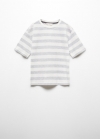 Mango Camiseta rayas estampada - Gris medio vigoré