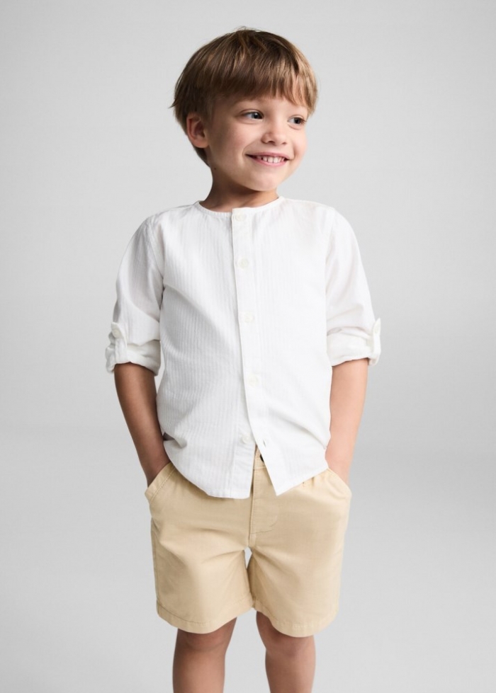 Mango Bermudas slim fit chino algodón - Arena