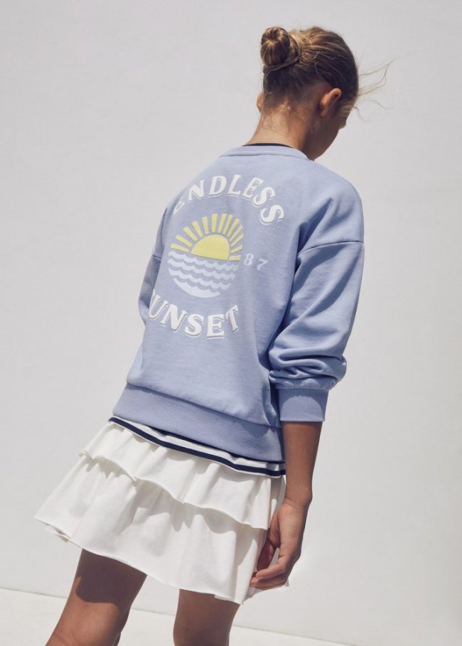 Mango Falda pantalón volantes - Blanco roto