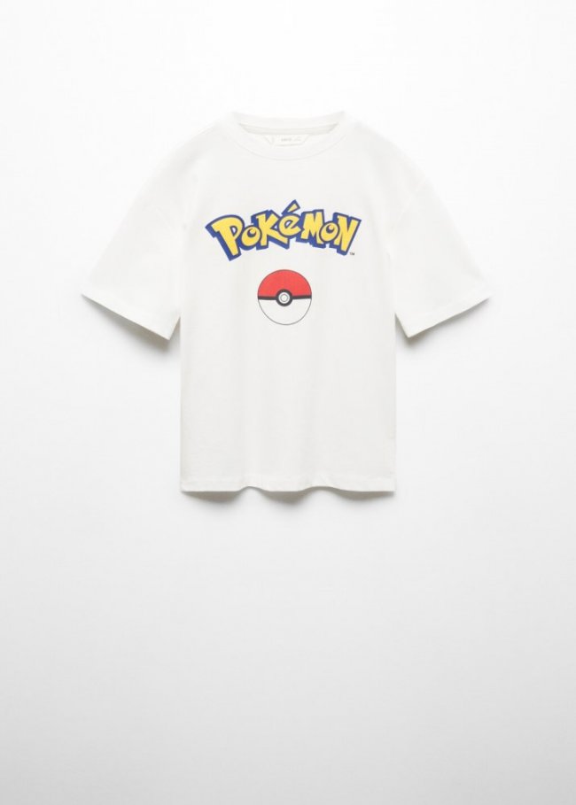 Mango Camiseta Pokemón - Blanco roto