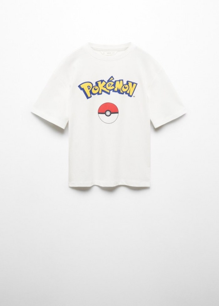 Mango Camiseta Pokemón - Blanco roto