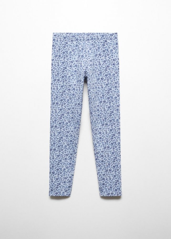 Mango Leggings algodón estampados - Azul celeste