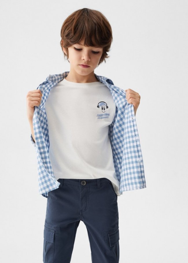 Mango Pantalón regular fit cargo - Azul marino oscuro