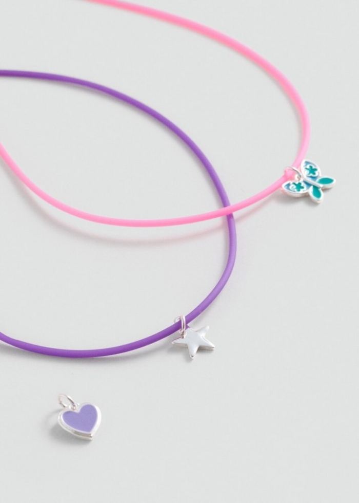 Mango Pack pulseras abalorios - Lila