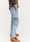 Mango Jeans cargo bolsillos - Azul claro
