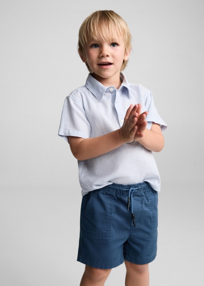 Mango Bermudas cintura elástica - Azul marino oscuro