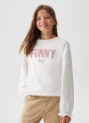 Mango Camiseta mensaje estampado - Blanco roto