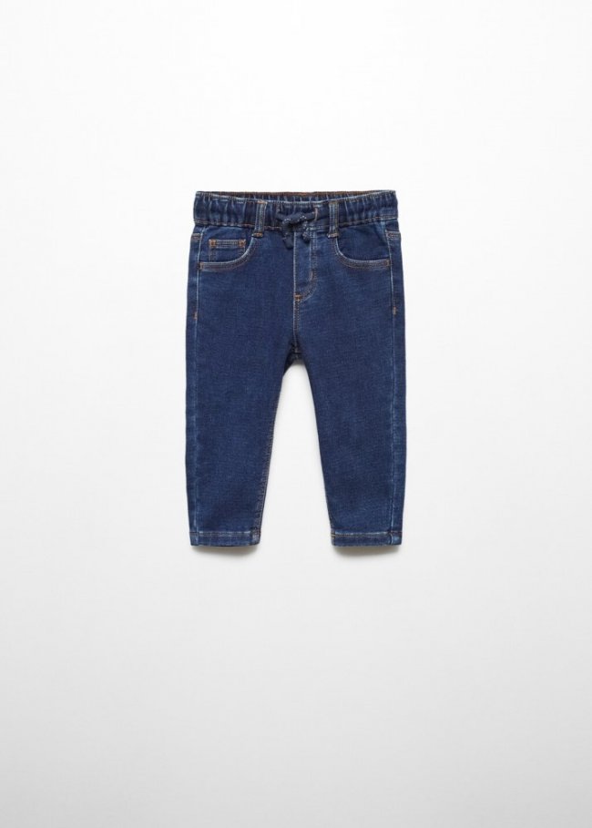 Mango Jeans cintura elástica - Azul oscuro