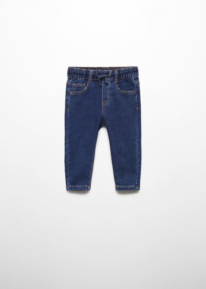 Mango Jeans cintura elástica - Azul oscuro