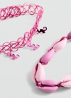 Mango Pack 2 chockers - Rosa