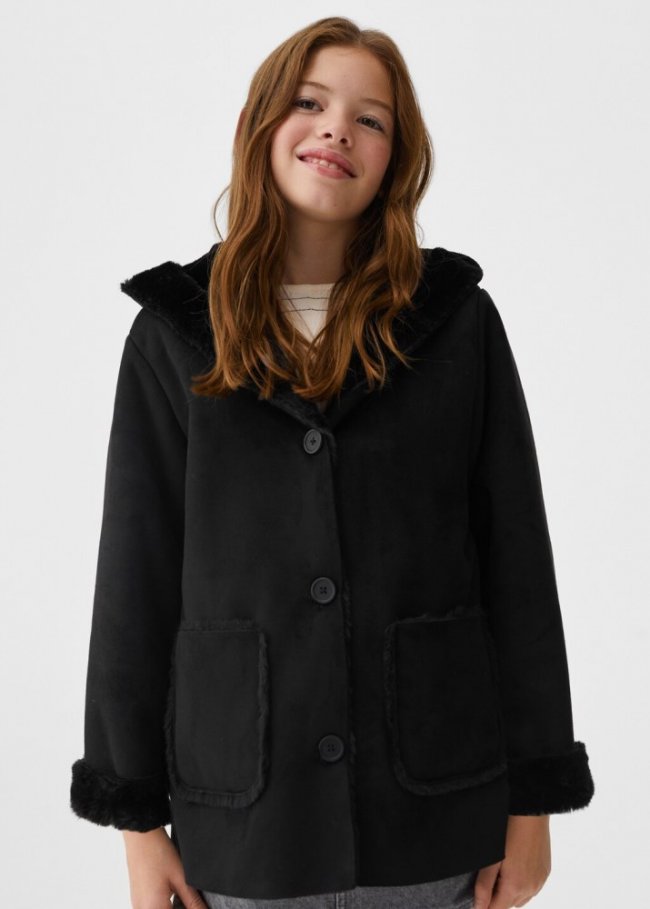 Mango Abrigo doble faz - Negro