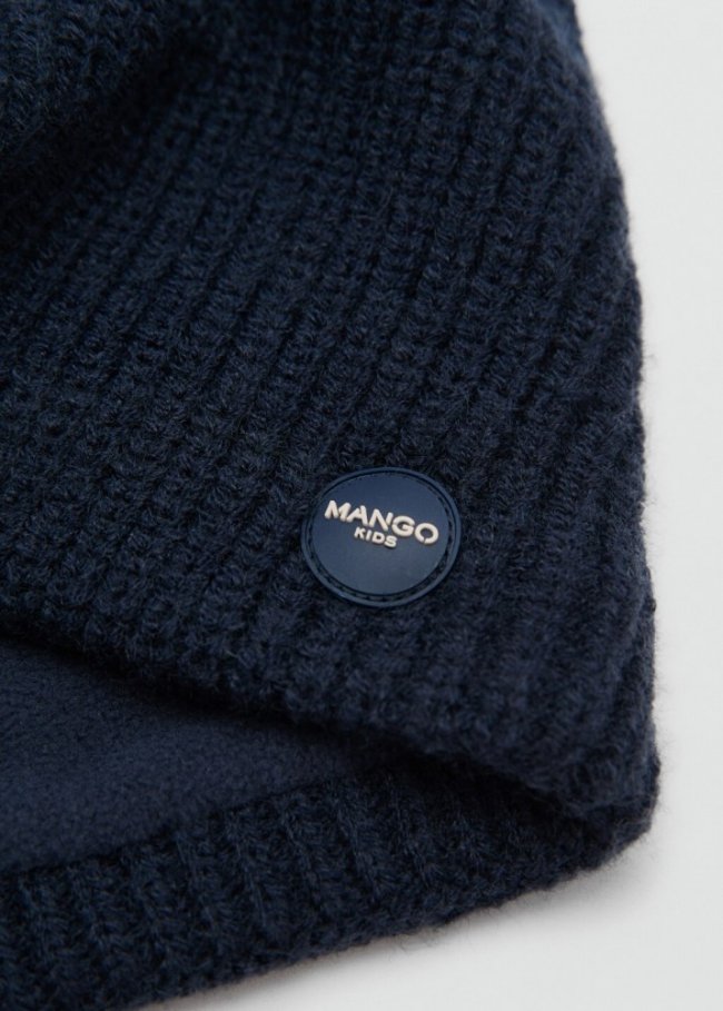 Mango Bufanda punto - Azul marino oscuro