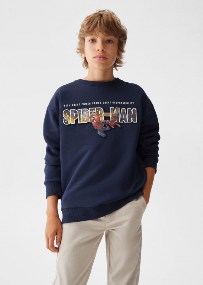 Mango Sudadera Spider-Man - Azul marino oscuro