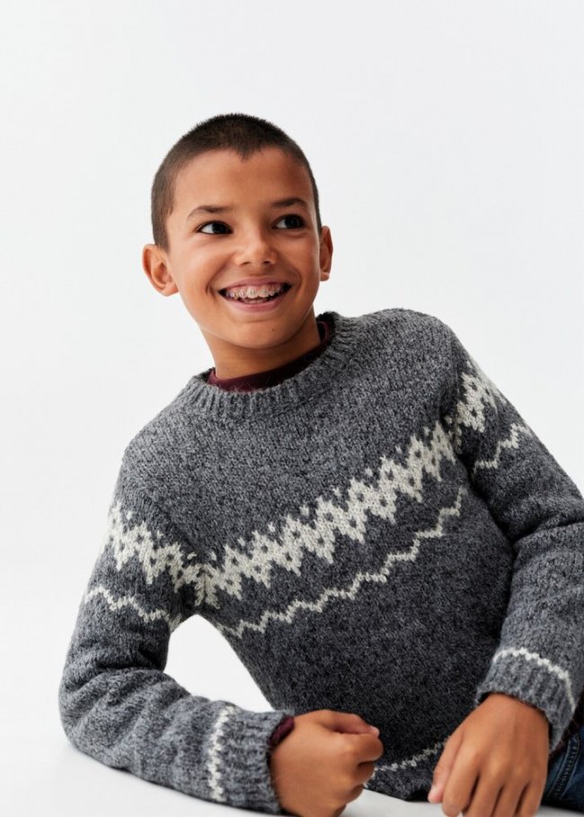 Mango Jersey punto algodón - Gris oscuro vigoré
