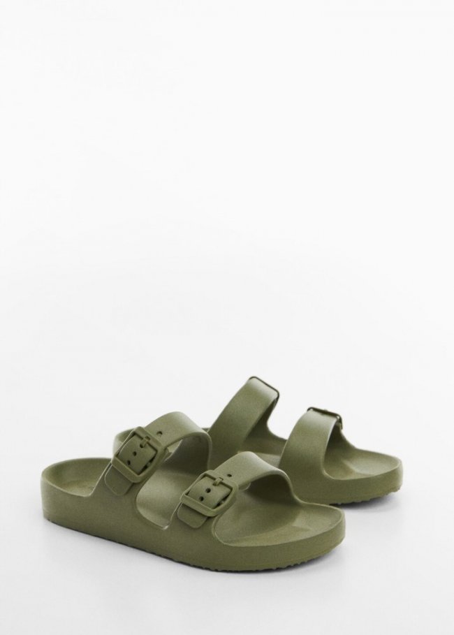 Mango Chancla hebillas - Khaki