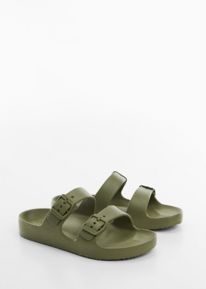 Mango Chancla hebillas - Khaki