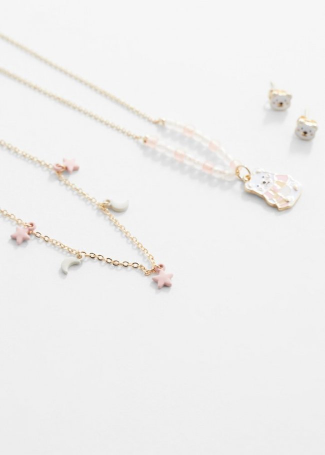 Mango Pack 2 collares combinados - Oro