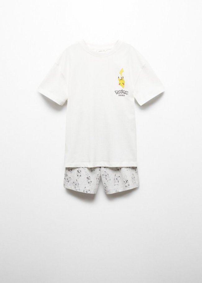 Mango Pijama Pikachu Pokemón - Gris medio vigoré