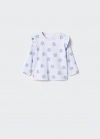 Mango Camiseta detalle volante - Azul marino oscuro