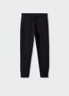 Mango Pantalón jogger algodón - Negro