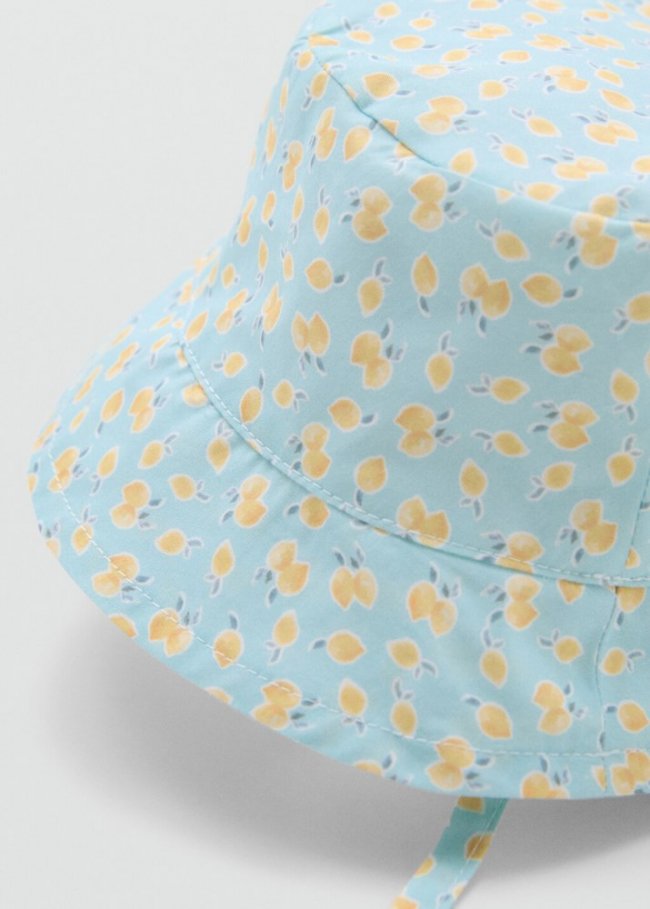 Mango Gorro bucket estampado - Verde agua