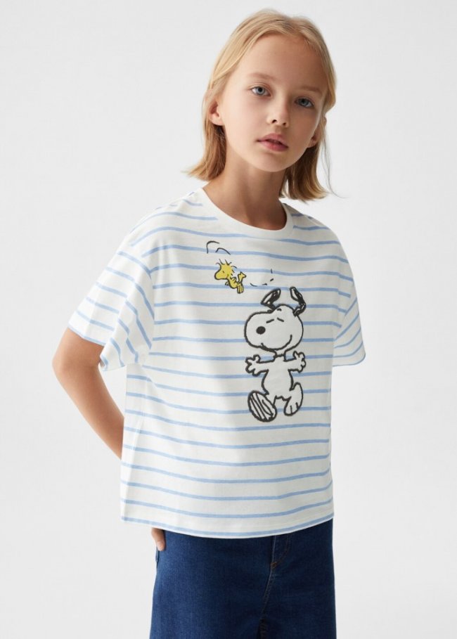 Mango Camiseta estampada Snoopy - Blanco roto