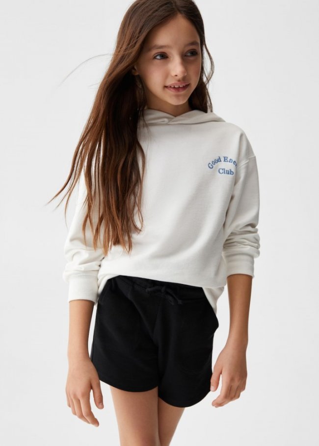 Mango Short jogger algodón - Negro